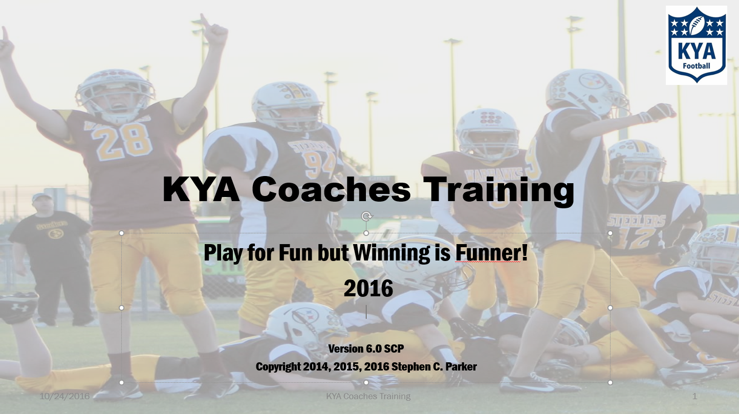 Youth Football Coaching Clinic Video Series by Coach Parker Coaching